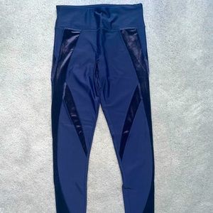 Navy Velvet Leggings